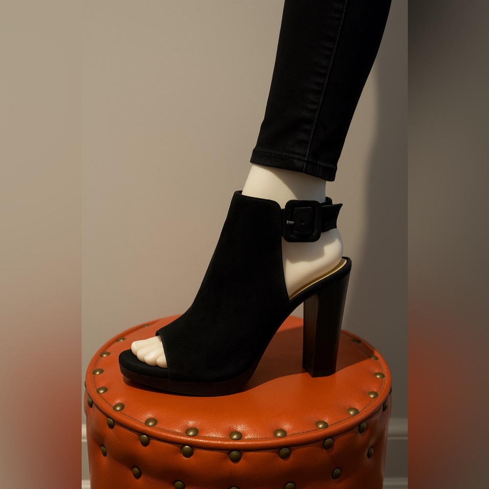 Vince Camuto black suede heels